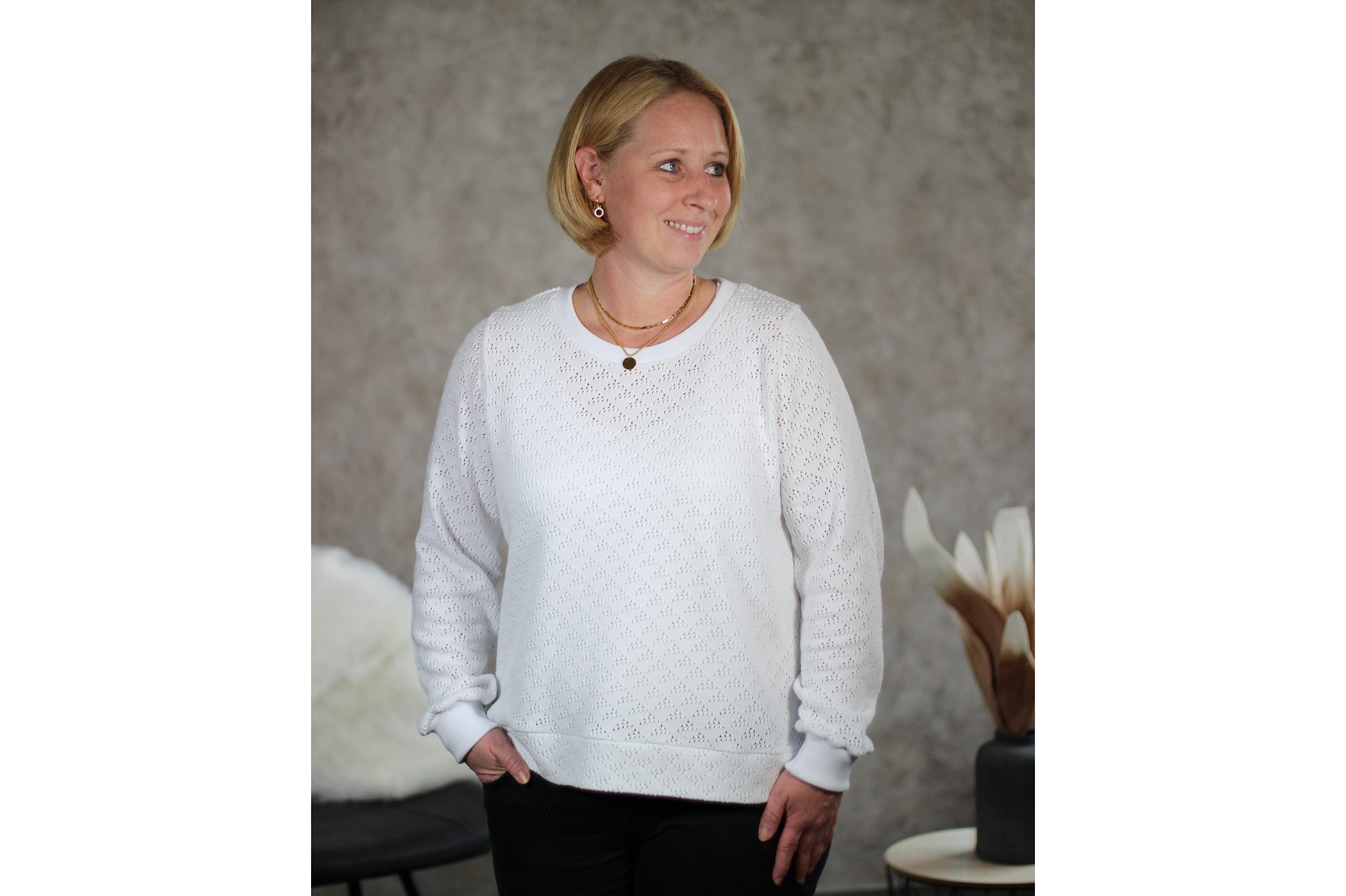 Cartamodello Fadenkäfer, Basic-Pullover donna