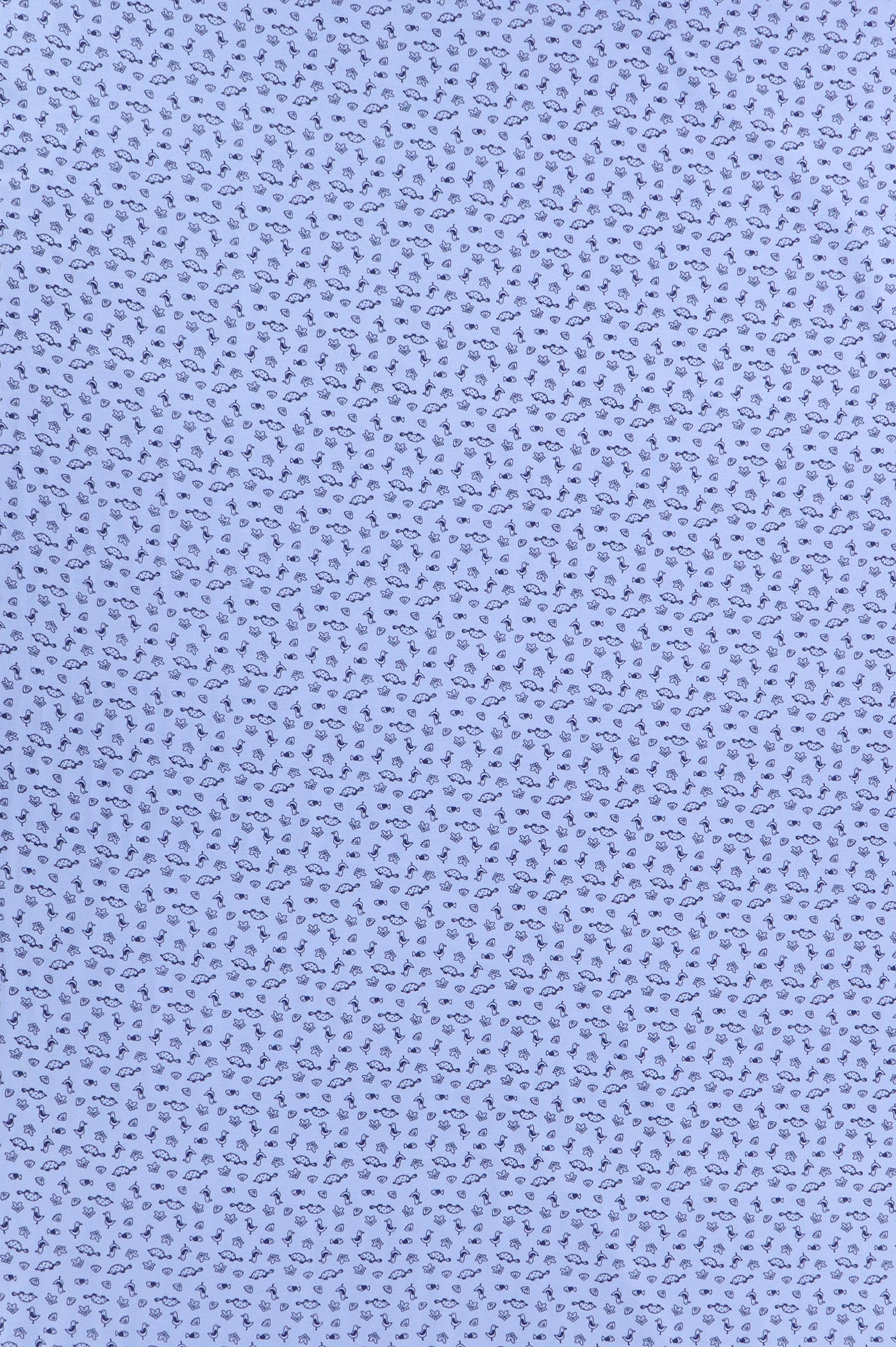 Jersey di cotone, piccoli animaletti su fondo azzurro