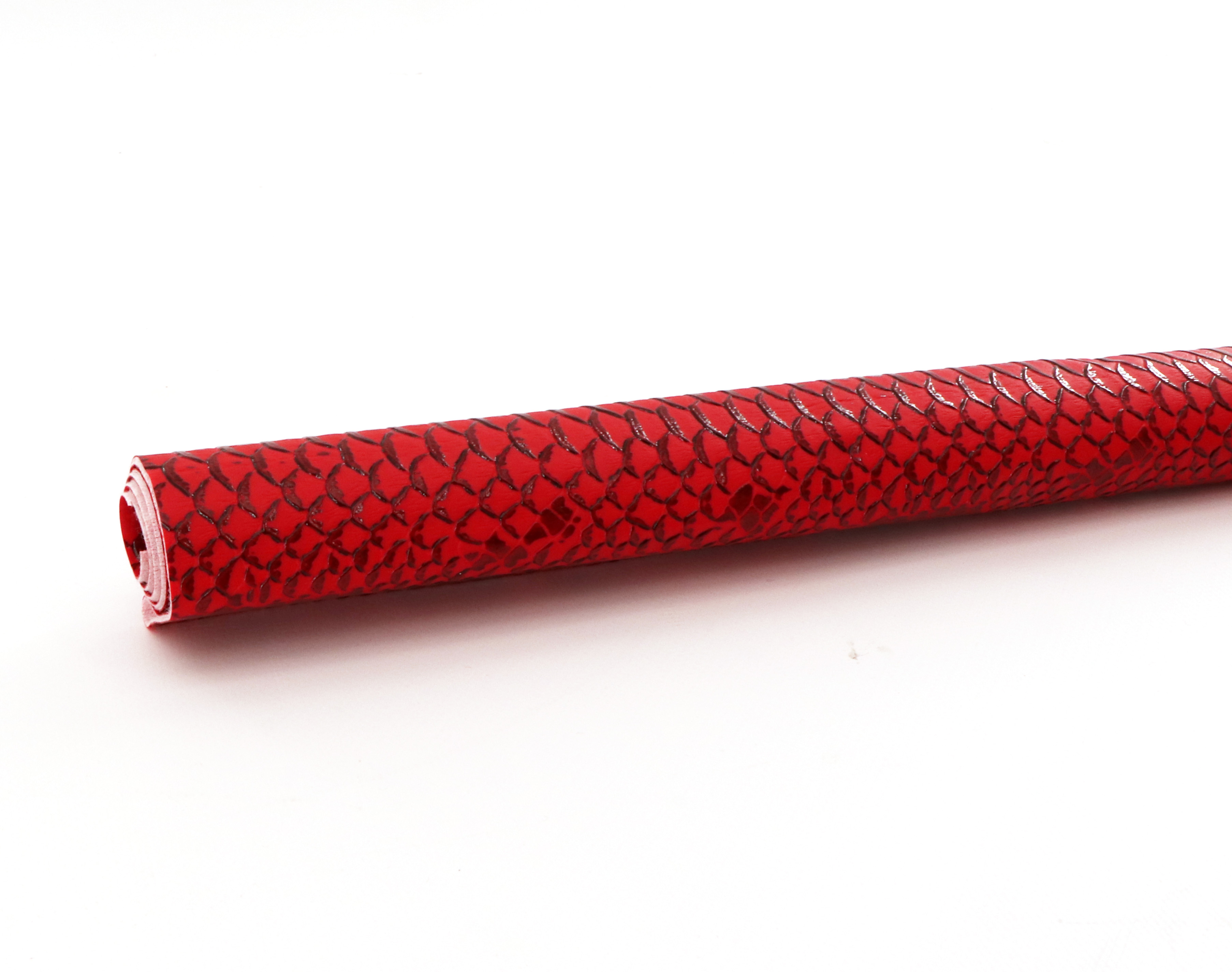 Similpelle, 50 x 70 cm, rosso effetto pelle di serpente