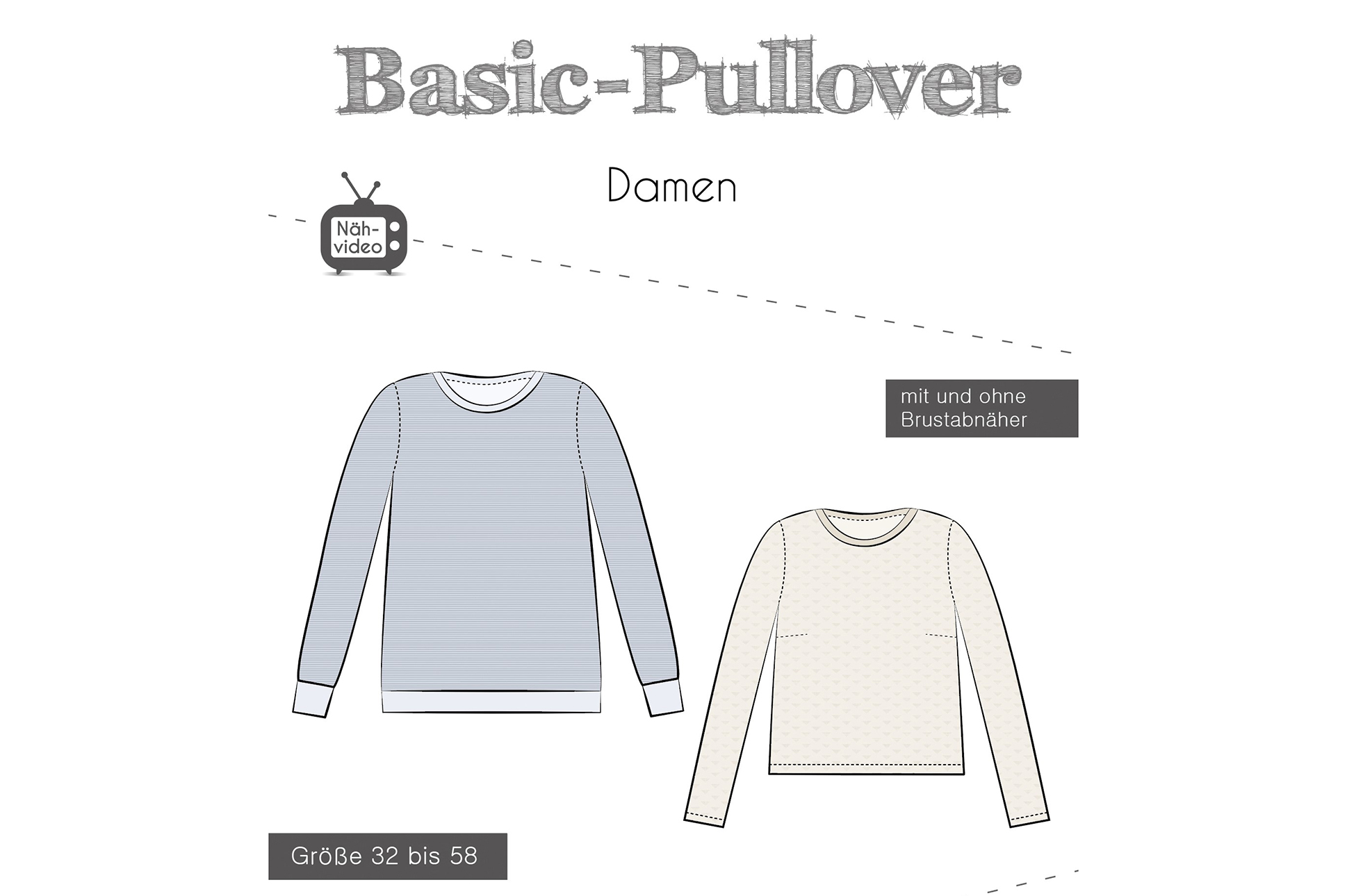 Cartamodello Fadenkäfer, Basic-Pullover donna