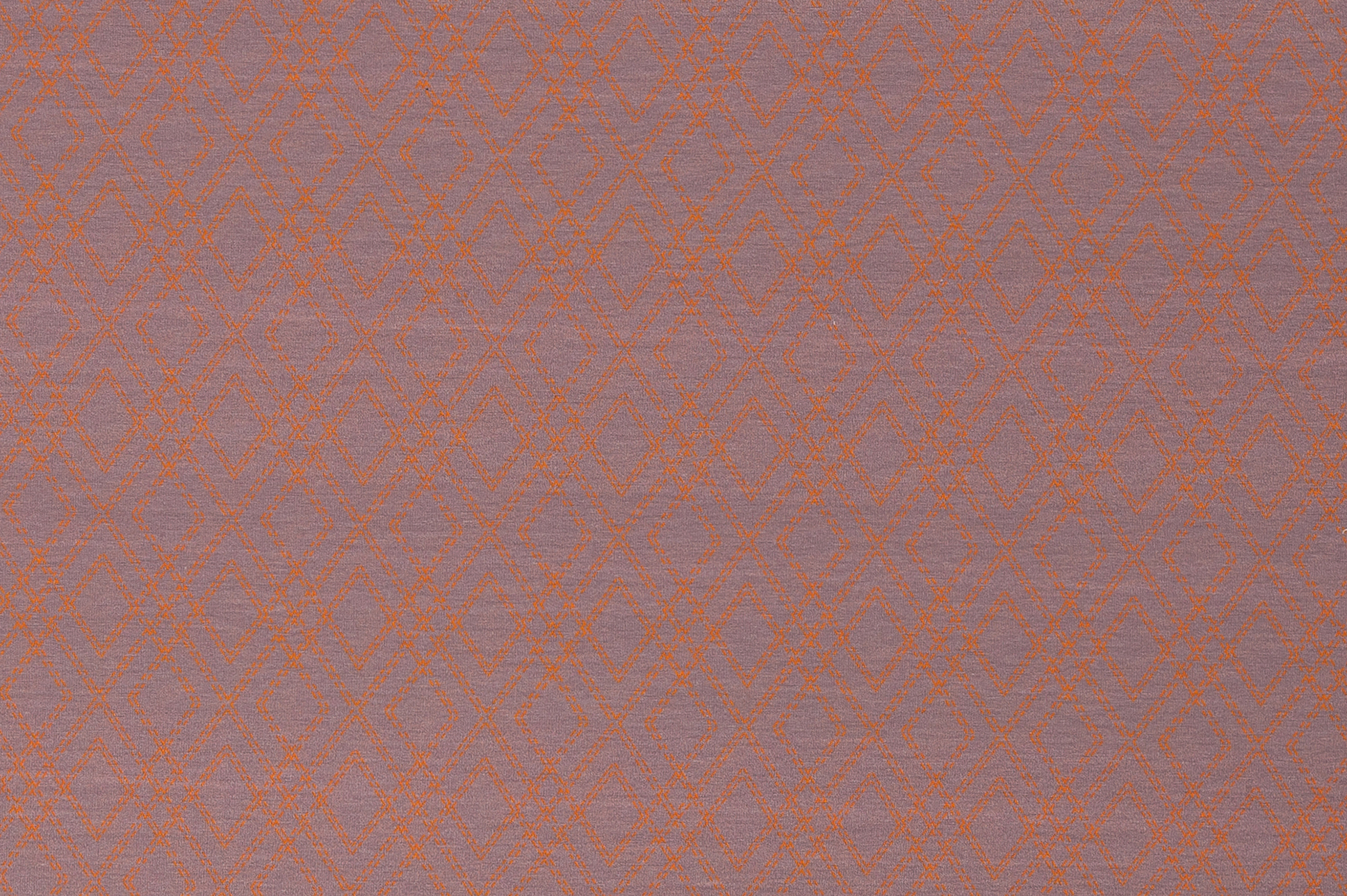 Jersey di cotone, rombo arancione su grigio/lila