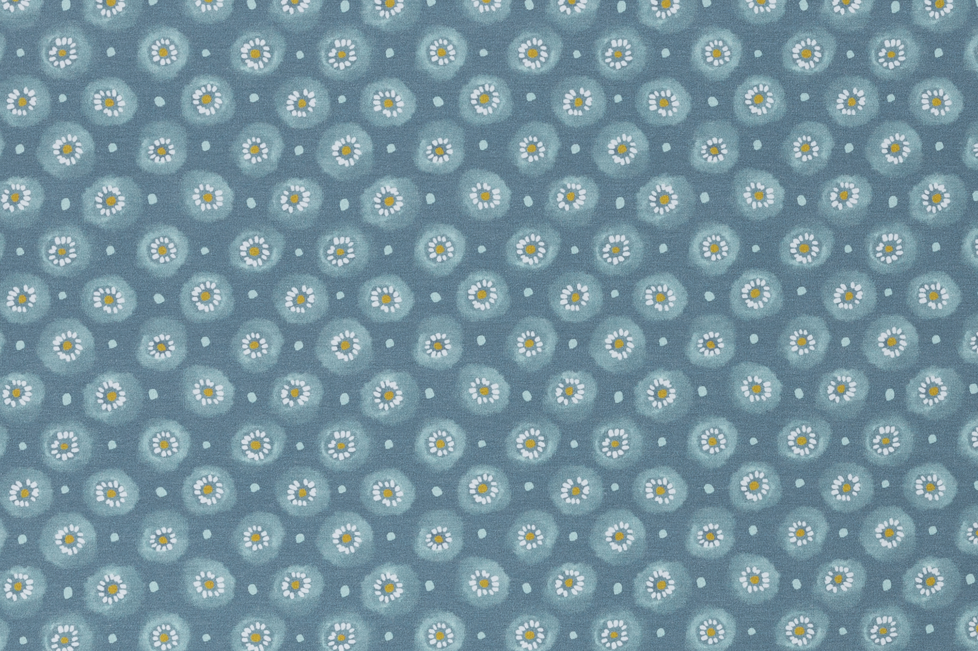 Jersey di cotone, graphic flower blu