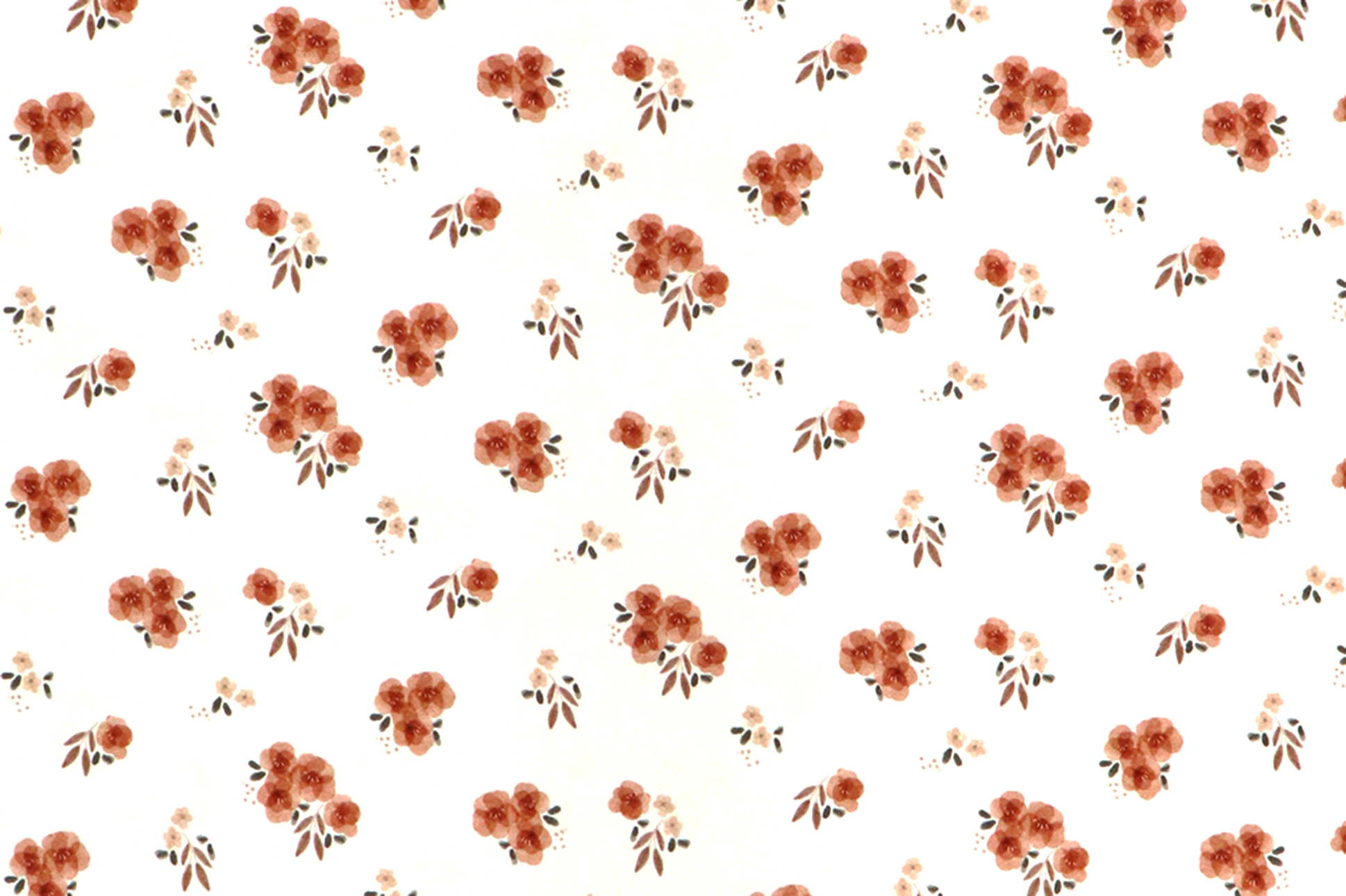 Jersey di cotone, piccoli fiori su bianco