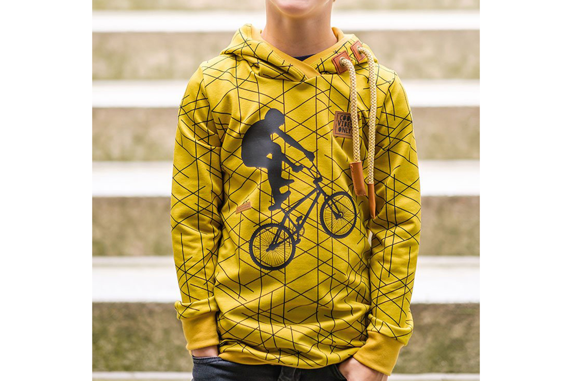 French Terry, Streetstyle by lycklig design, ocra/nero