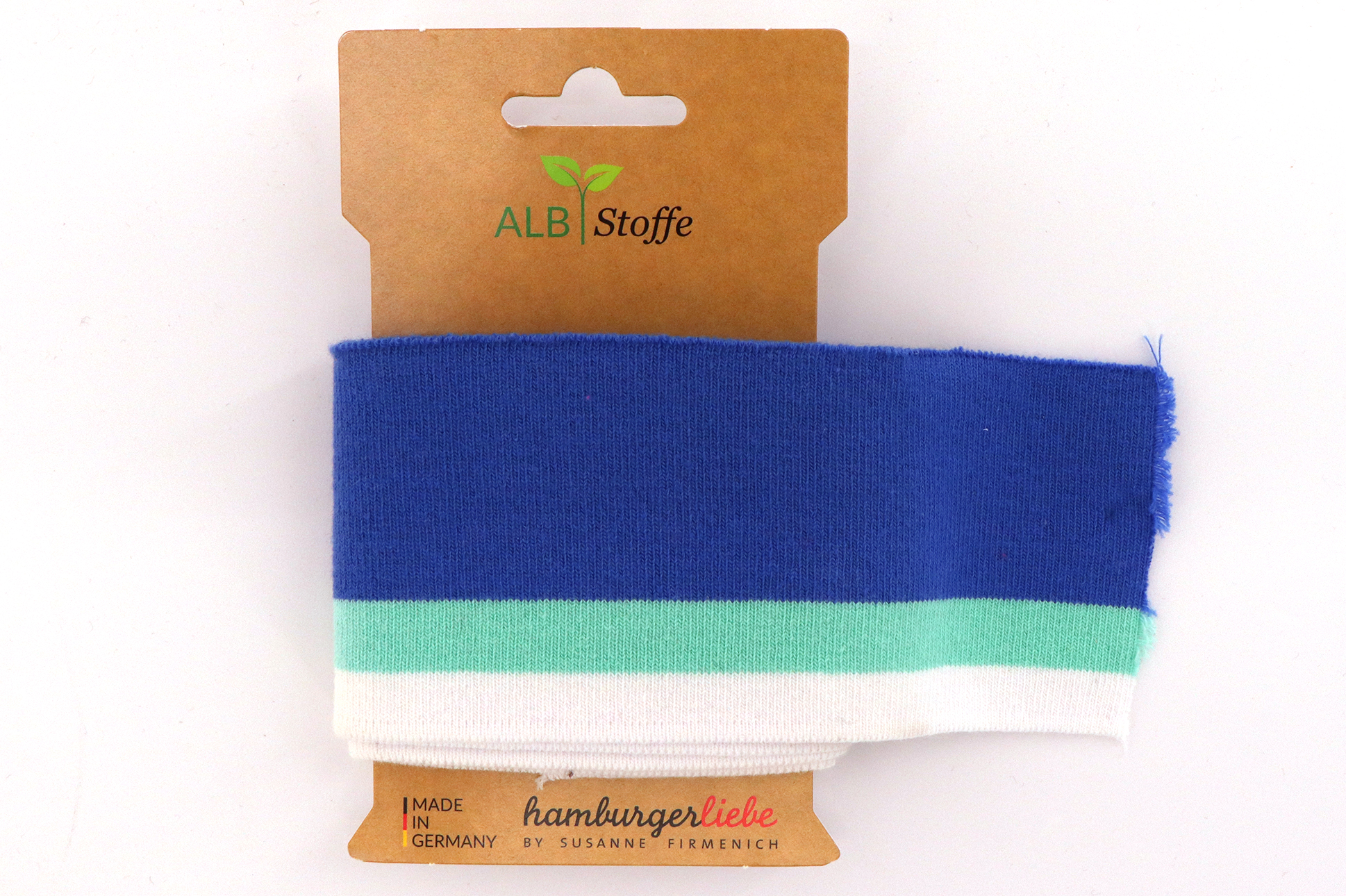 blau, mint/weiße Streifen
