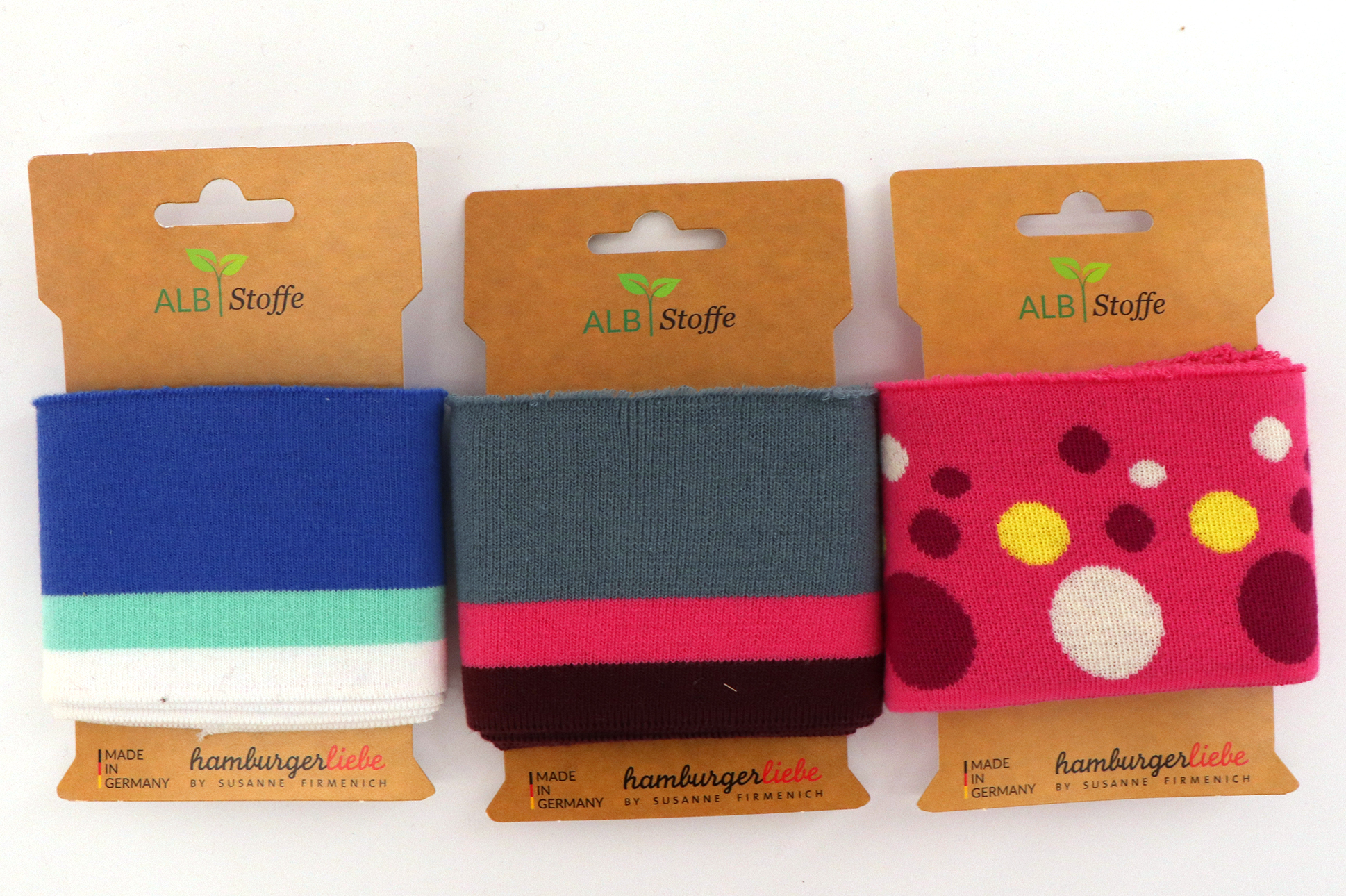 Polsini a maglia a coste biologici, CUFF ME COZY, Albstoffe