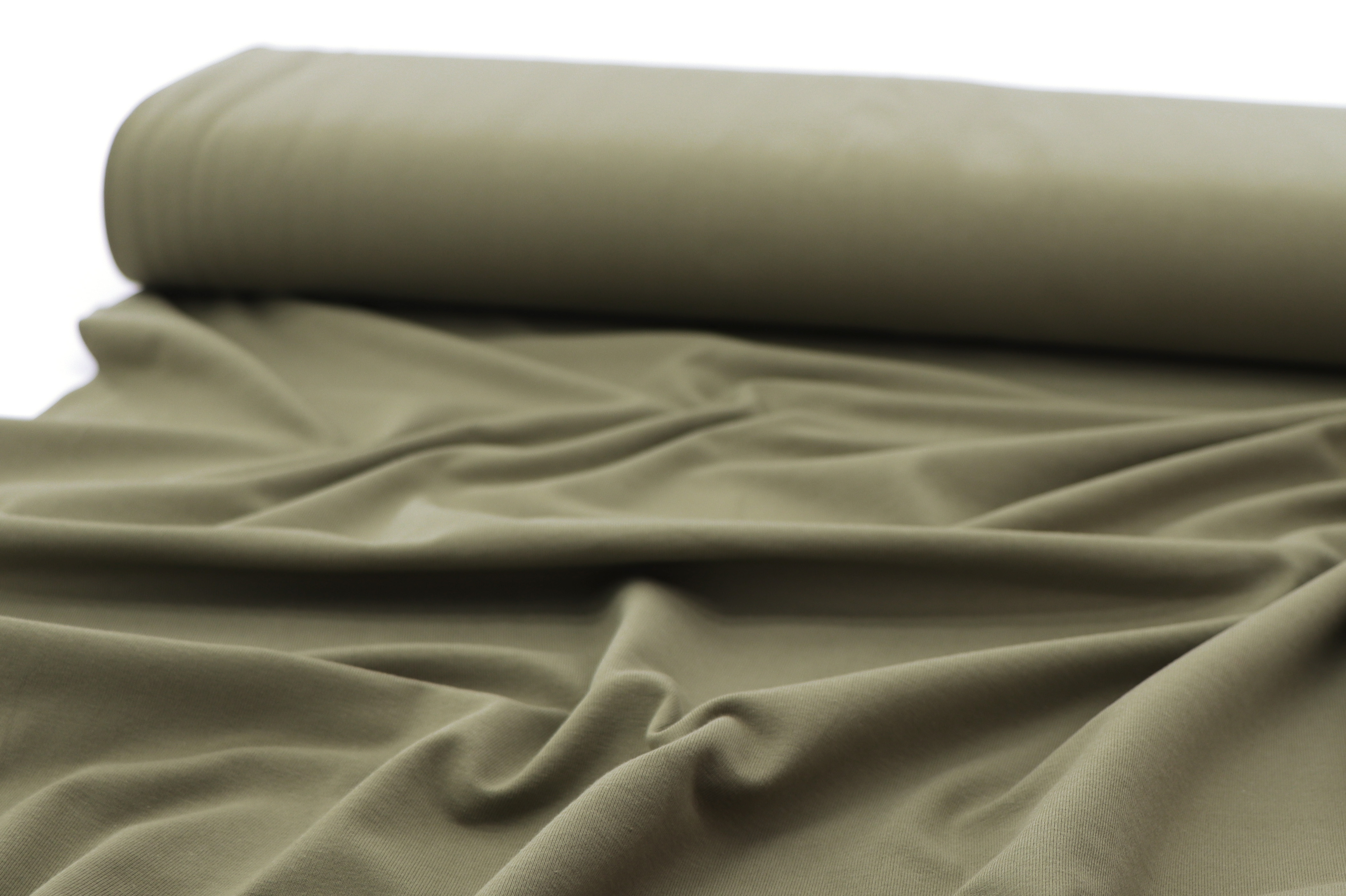 Jersey di cotone, uni moss green