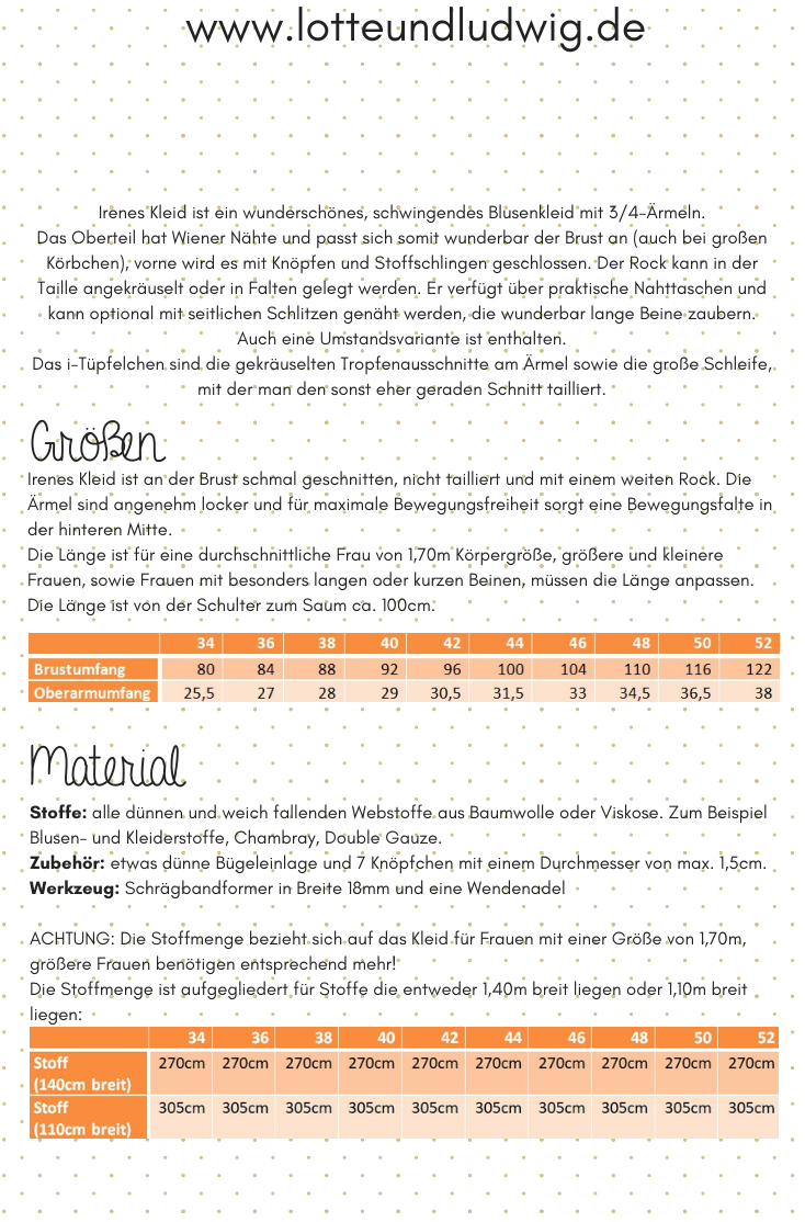 Cartamodello, Lotte & Ludwig – Abiti a camicia