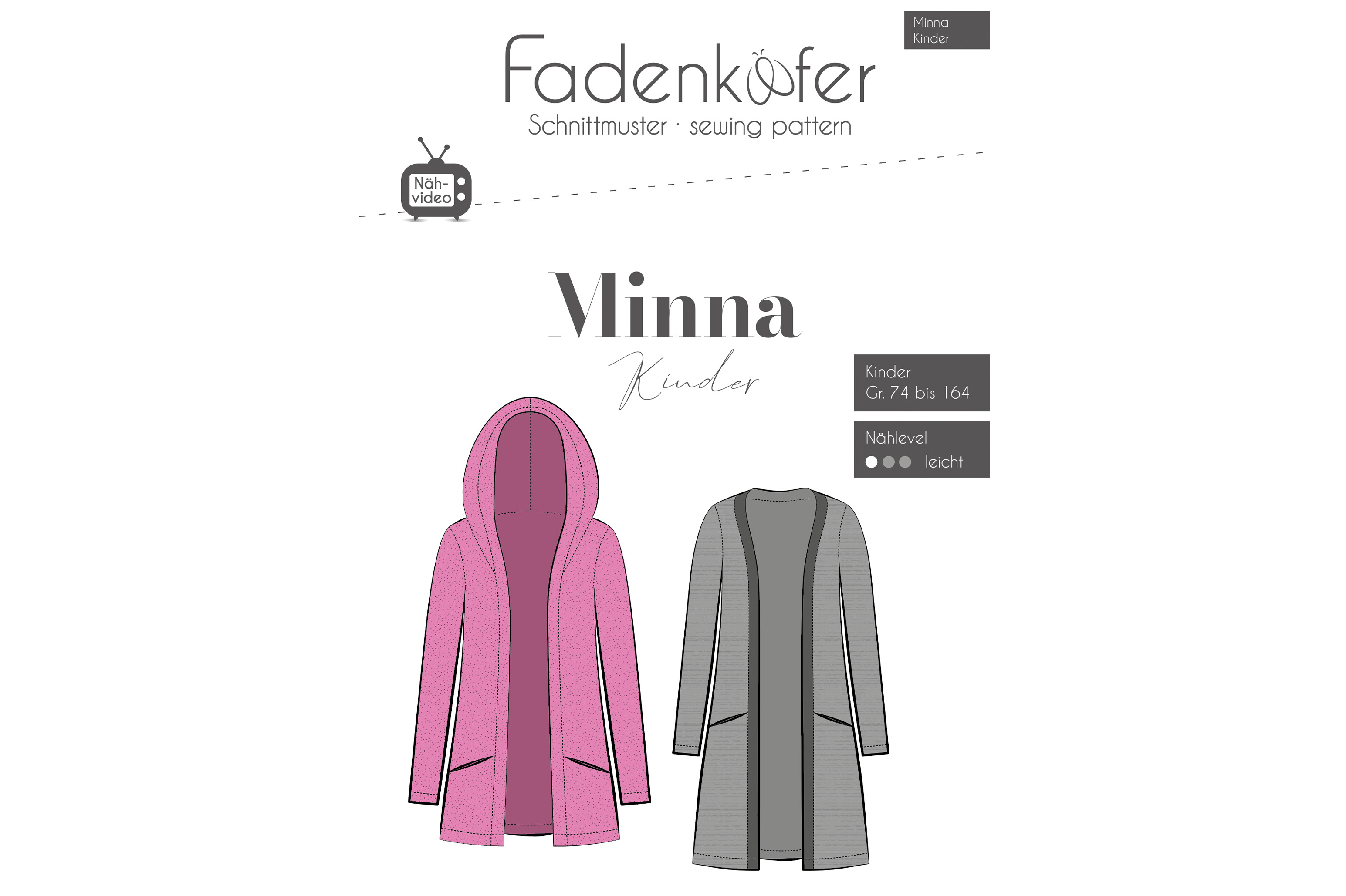 Cartamodello Fadenkäfer, bambini cardigan Minna